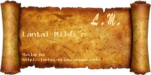 Lantai Milán névjegykártya